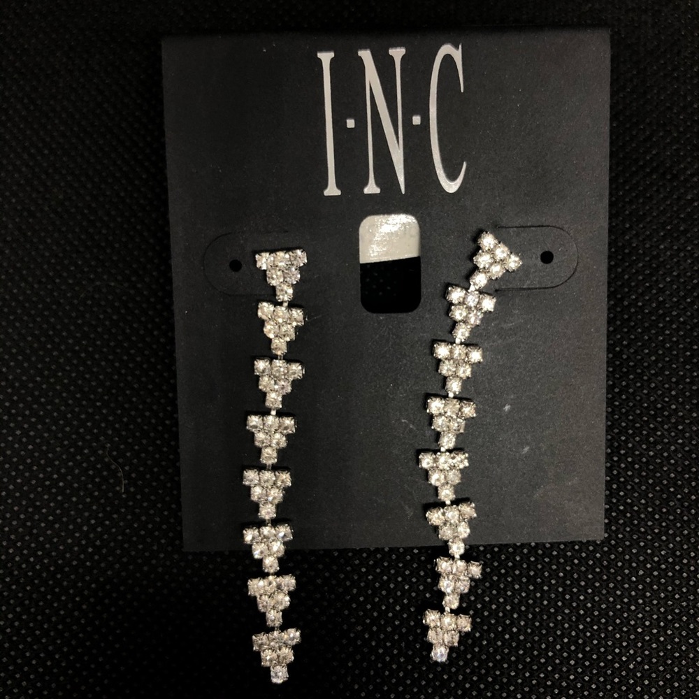 INC Rhinestone Dangle Earrings